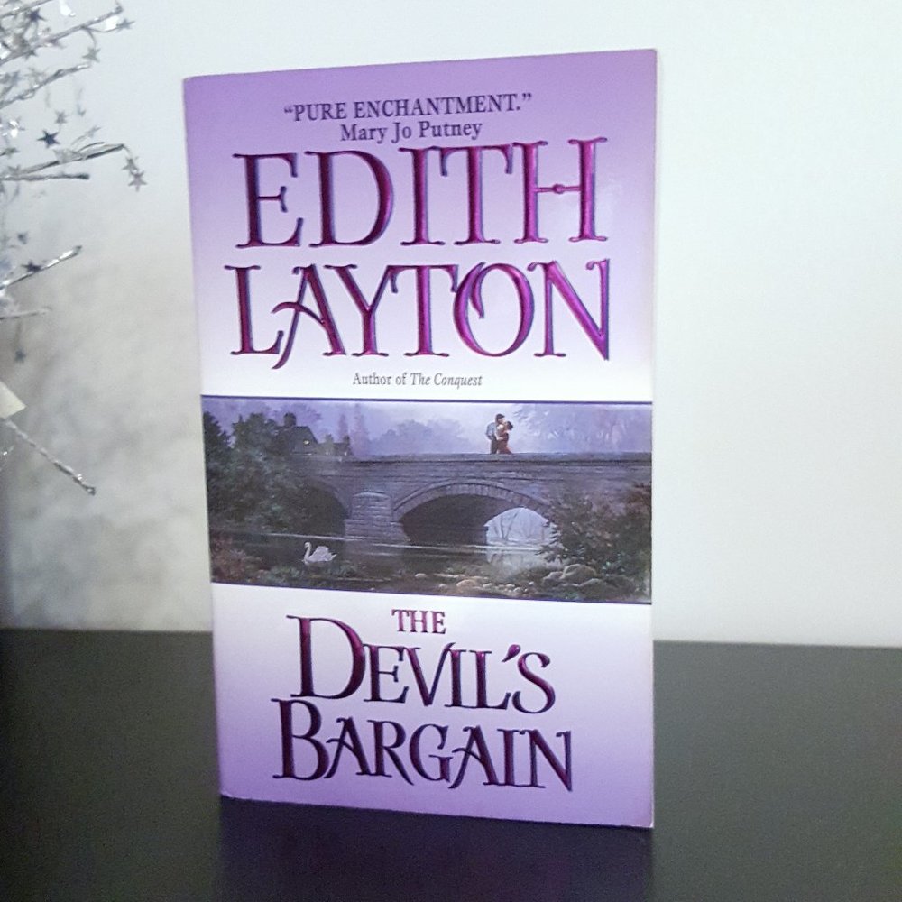 2/$20 SIGNED Devil's Bargain novel by Edith Layton [historical romance]
